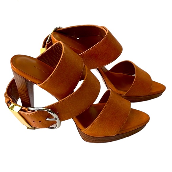 Balenciaga Wide Strap Leather Heels, size 38 - Picture 6 of 14